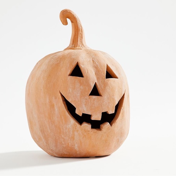 Pottery Barn Spooky and Cute Handmade Terracotta Jack O' Lantern Large P… - Picture 4 of 17